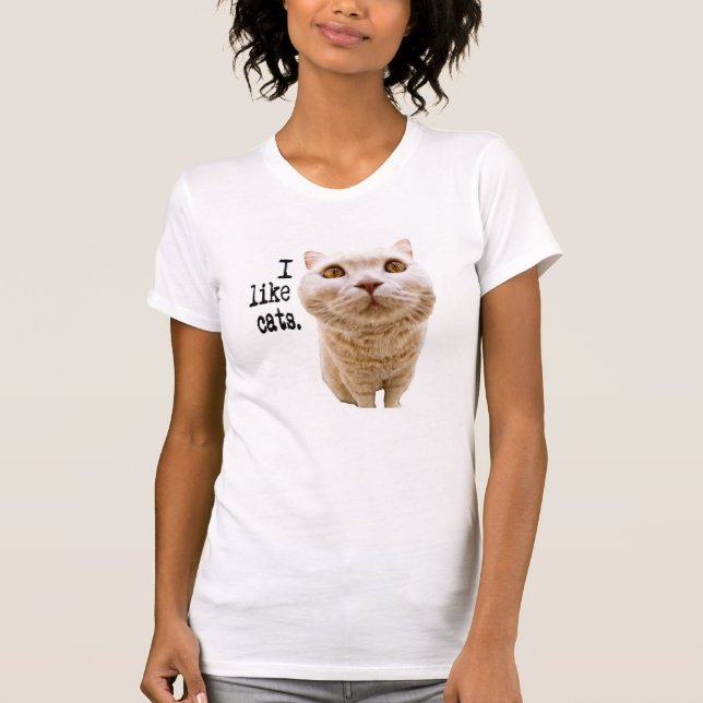 Jag gillar katter tee shirt (Framsida)