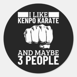 Jag Gillar Kenpo Karate Och Kanske 3 Roliga Ameri Runt Klistermärke