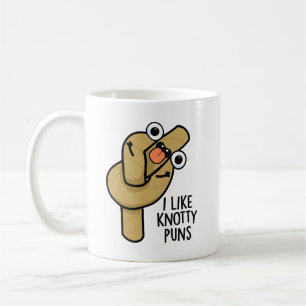 Jag gillar Knotty Puns Funny Rope Pun Kaffemugg