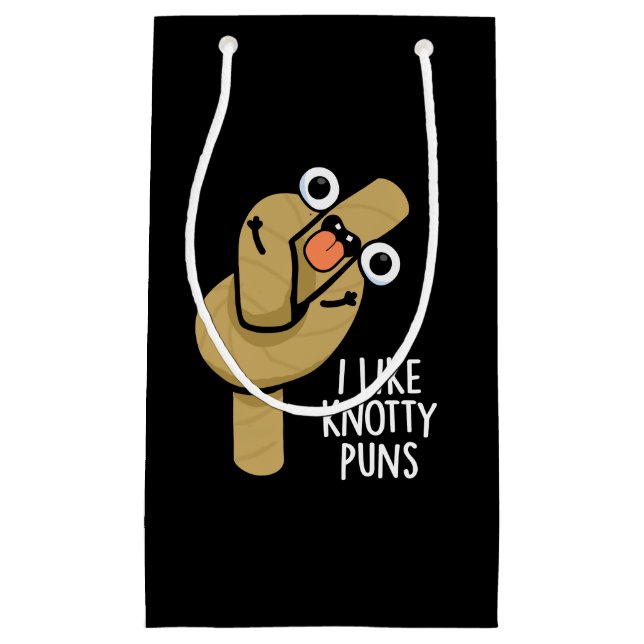 Jag gillar Knotty Puns Funny Rope Pun Mörk BG (Framsidan)