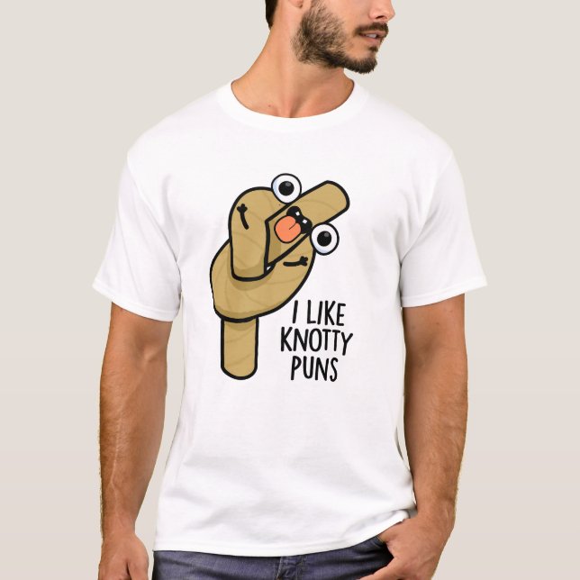 Jag gillar Knotty Puns Funny Rope Pun T Shirt (Framsida)