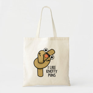 Jag gillar Knotty Puns Funny Rope Pun Tygkasse