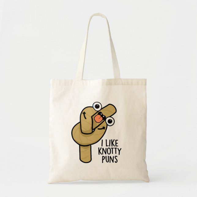 Jag gillar Knotty Puns Funny Rope Pun Tygkasse (Framsidan)