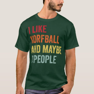 Jag gillar Korfball kanske 3 personer T Shirt