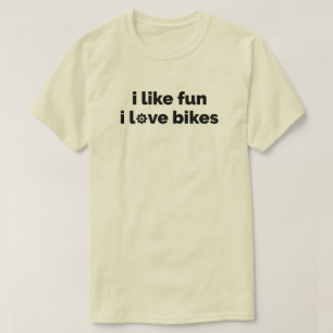 Jag gillar kul jag älskar cyklar t shirt