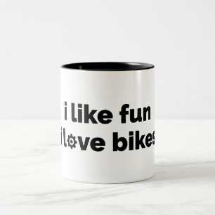 Jag Gillar Kul Jag Älskar Cyklar Två-Tonad Mugg
