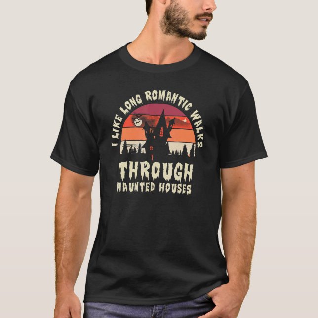 Jag gillar långa romerska promenader genom hemlösa t shirt (Framsida)