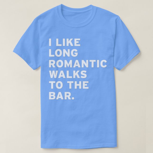 Jag gillar långa romerska promenader till Pub T Shirt (Design framsida)
