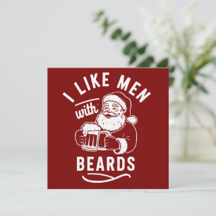 Jag Gillar Män Med Skägg Jul Tomte Beer Julkort