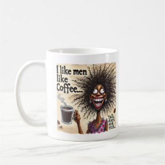 Jag gillar manar, som kaffe... hög, mörk och rik. kaffemugg