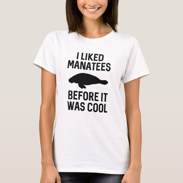 Jag gillar Manatees T Shirt (Framsida)
