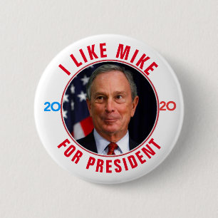 Jag gillar Mike för president 2020 Knapp