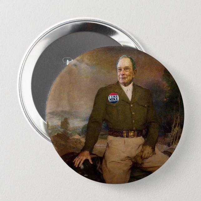 Jag gillar Mike i en Ike Jacka Knapp (Framsida & baksida)