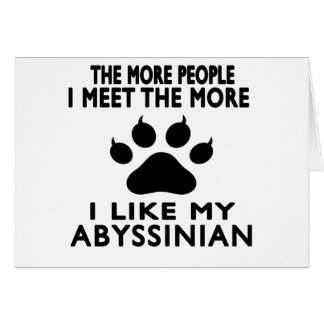 Jag gillar min Abyssinian. Hälsningskort
