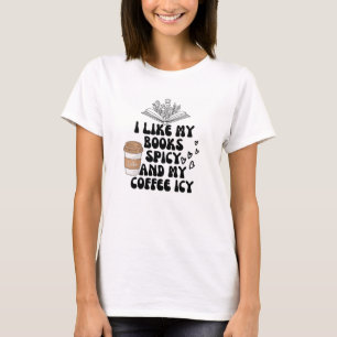 Jag gillar min bokar-krydda och min kaffeisig t shirt