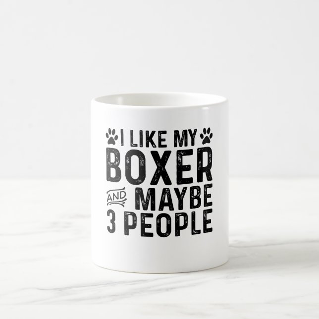 Jag gillar min boxer och tre personer kaffemugg (Center)