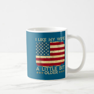 Jag gillar min fru lite äldre rolig fras kvinna kaffemugg