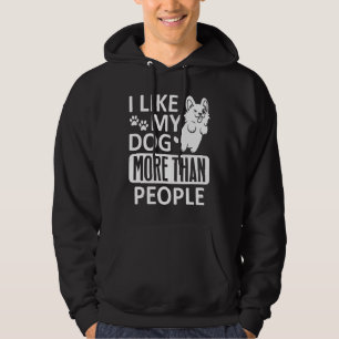 Jag gillar min Hund mer än People Hund 10 Hoodie