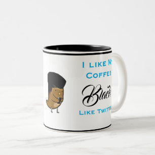 Jag gillar min kaffe svart som Twitter Mugg Kopp