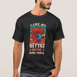 Jag gillar min kampfisk siamesisk kampfisk t shirt
