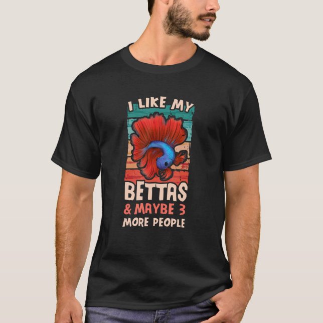 Jag gillar min kampfisk siamesisk kampfisk t shirt (Framsida)