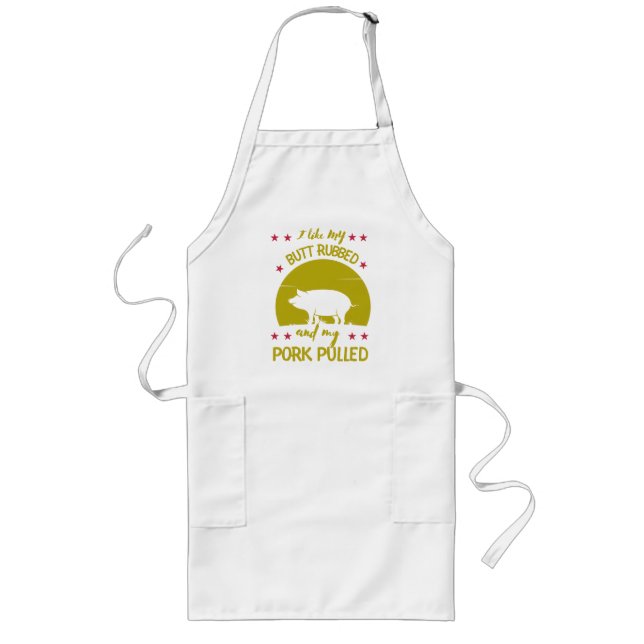 Jag gillar min knölgummi och min Gris-mudde Långt Förkläde (Framsidan)
