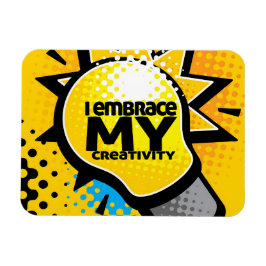 "Jag gillar min kreativitet" Motiveringsbekräftels Magnet