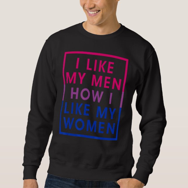 Jag gillar min Manar hur jag gillar Pride F Lång Ärmad Tröja (Framsida)