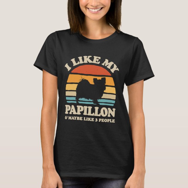 Jag gillar min papillon Continental Leksak T Shirt (Framsida)