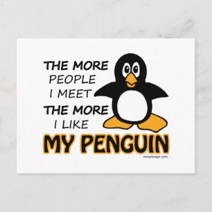 Jag gillar min Penguin Vykort