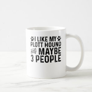Jag gillar min Plott Hound och 3 personer Kaffemugg
