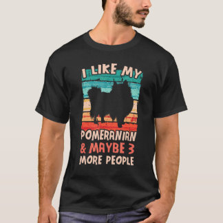 Jag gillar min Pommern Pom Pommern T Shirt