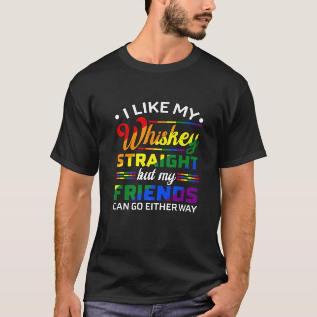 Jag gillar min Raka Lesbisk för Pride Gay i  T Shirt (Framsida)