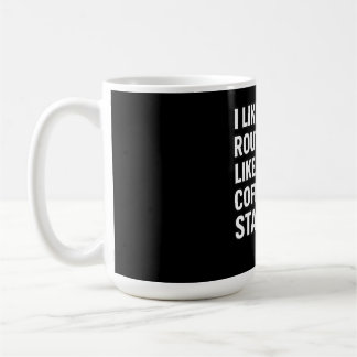 Jag Gillar Min Routing Som Mitt Kaffe Statiskt Kaffemugg