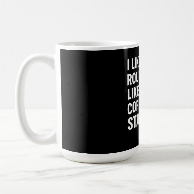 Jag Gillar Min Routing Som Mitt Kaffe Statiskt Kaffemugg (Vänster)