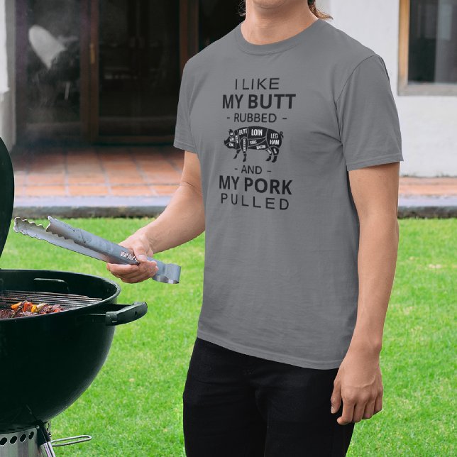 Jag gillar min rumpa och min gris drog t-shirt (Skapare uppladdad)