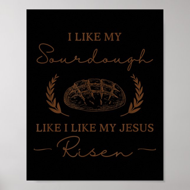 Jag gillar min soja som jag gillar min Jesus Risen Poster (Framsidan)