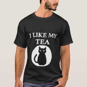 Jag Gillar Min Te Så Svart Som Min Katt Busiga Häx T Shirt