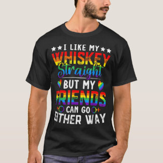 Jag Gillar Min Whiskey Rakt Men Mina Vänner Är Lgb T Shirt