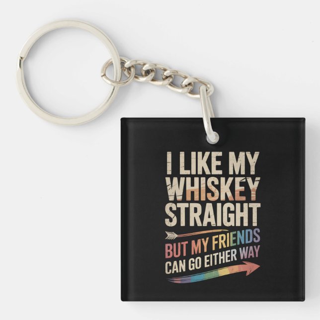 Jag Gillar Min Whiskey Rakt Men Mina Vänner Hbtq (Framsidan)