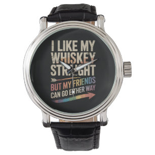 Jag gillar min whisky rak men mina vänner är HBTQ Armbandsur