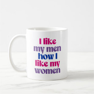 Jag gillar mina män som jag gillar mina kvinnor kaffemugg