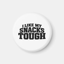 Jag Gillar Mina Snacks Tuffa Roligt Beef Jerky Tal Magnet