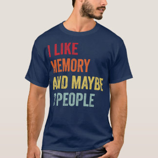 Jag gillar minnesspel kanske 3 personer t shirt