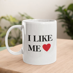 Jag gillar mitt hjärta kaffemugg