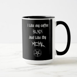 Jag gillar mitt kaffe Black precis som Metall Mugg