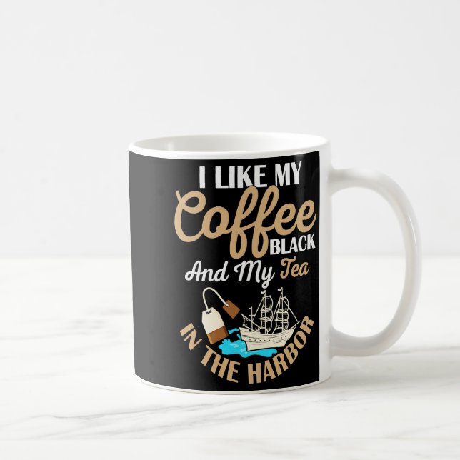 Jag Gillar Mitt Kaffe Svart Historielärare Student Kaffemugg (Höger)