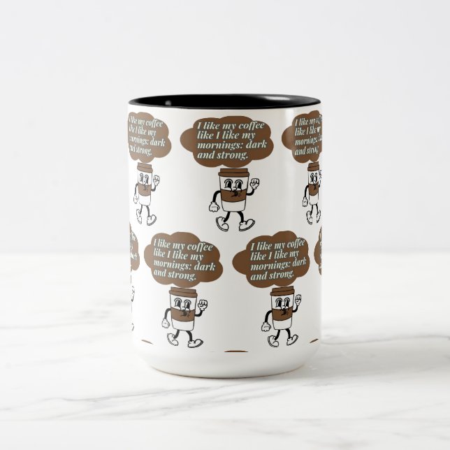 Jag gillar mitt kaffe Två-Tonad mugg (Center)
