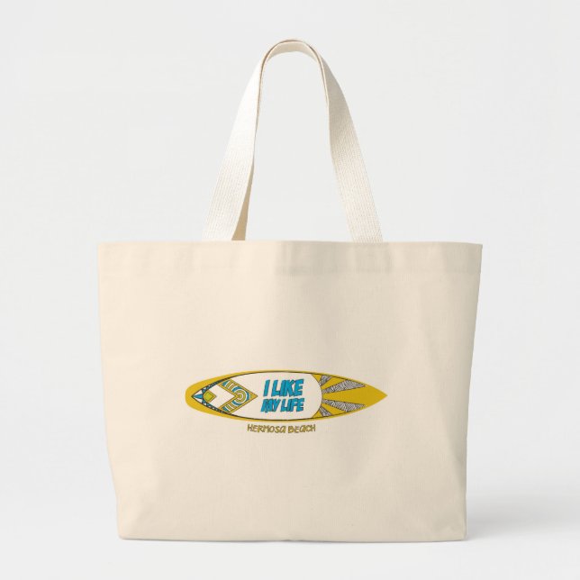 "Jag gillar mitt liv" HB Livsmedel Tot Tote Bag Jumbo Tygkasse (Framsidan)
