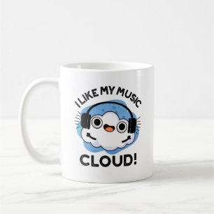 Jag gillar mitt Music Cloud Funny Weather Pun Kaffemugg